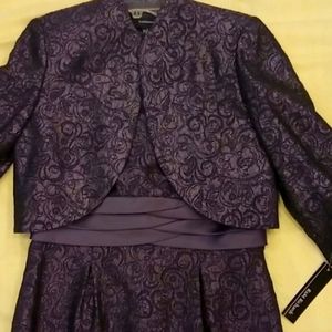 🆕️ Purple Metallic Dress and Jacket